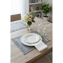 Morika Hotel & Home Textile Deluxe Serisi Süet Suni Deri 6'lı Amerikan Servisi Seti