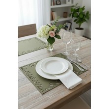 Morika Hotel & Home Textile Deluxe Serisi Süet Suni Deri 6'lı Amerikan Servisi Seti