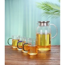 Eco Lounge Borosilikat Cam Sürahi ve 4'lü Fincan Seti