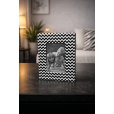 Angelphoto  15×21 Siyah-Beyaz Desenli Ince Kapak Fotoğraf Albümü (100 Fotoğraf)