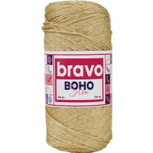 Bravo Boho Sim Polyester Makrome 048 Koyu Krem Simli