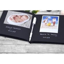 Angelphoto  Ipsiz Model Kendin Yap Siyah Anı Defteri Beyaz Kalem