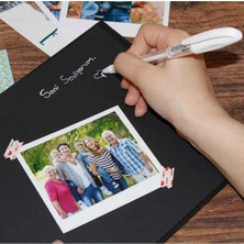 Angelphoto  Kişiye Özel Siyah Anı Defteri Fotoğraf Albümü 20X20CM