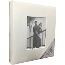 Angelphoto  500LÜK Fotoğraf Albümü 10X15CM 500 Lük Çerçeveli Vinleks Deri 10X15 Fotoraf Albüm Beyaz