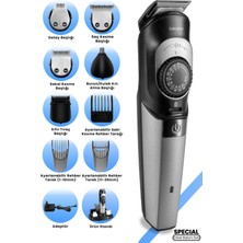 Feyza Design Paslanmaz Çelik Ayarlanabilir Kadranlı Erkek Bakım Seti