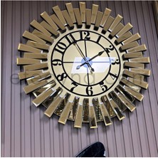 PremiumPort Şık 83CM Altın Renkli Piyano Temalı Duvar Saati