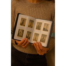 Angelphoto  Instax 6x9 Fotoğraf Albümü Deri Mor Mini Fotoğraf Albüm