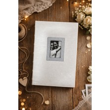 Angelphoto  33X23 cm Siyah Örgülü / Beyaz Yaldızlı 300 Fotoğraf Albüm (10X15) – 3 Foto/sayfa, Anı Not