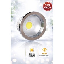 Horoz Elektrik 10 Watt Cob LED Downlight Spot Mat Krom Kasa 4200K