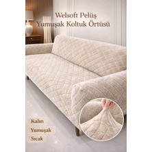 Btf Home Yumuşacık Welsoft Lastikli 3 Kişilik Koltuk Örtüsü Kaymaz Esnek ve Yıkanabilir Koltuk Kılıfı