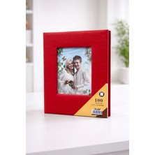 Angelphoto  15X21 Fotoğraf Albümü – Ince Kapaklı, 100 Foto Kapasiteli, Yandan Girişli (Siyah / Beyaz / Kırmızı)