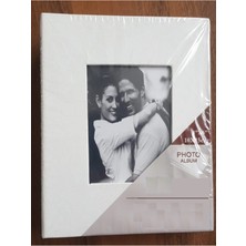 Angelphoto  200LÜ 10X15CM Fotoğraf Albümü Beyaz - Deri Kaplı Foto Pencereli - Aile Resimleri Için Album