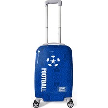 Coral High Lacivert Saks Futbol Desenli Pc Kabin Boy Valiz (50CM) 16561