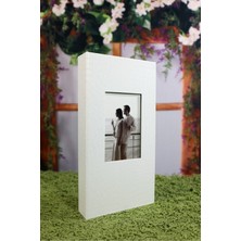 Angelphoto  10X15CM 300'LÜK Deri Fotoğraf Albümü Beyaz