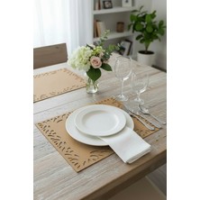 Morika Hotel & Home Textile Deluxe Serisi Süet Suni Deri 6'lı Amerikan Servisi Seti