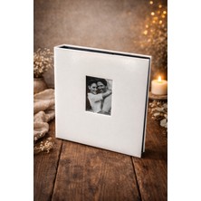 Angelphoto  34 X34 cm Büyük Boy Kare Fotoğraf Albümü 500 Fotoğraflık 10X15 – Siyah / Beyaz / Bordo