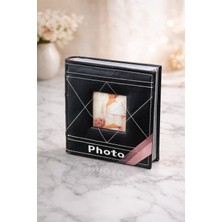 Angelphoto  13X18 Siyah Dikişli Kare Fotoğraf Albümü 100 Fotoğraflık – Hatıra Yazı Alanlı