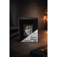 Angelphoto  13X18 Fotoğraf Albümü 100 Fotoğraflık – Ince Kapaklı – Siyah / Beyaz / Bordo