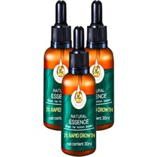 Guzzy Süper Essence Parlak Uzun Sağlam Saçlar ve Sakallar Serumu 3ADETX30 ml Ölçeğinde Natural Essence