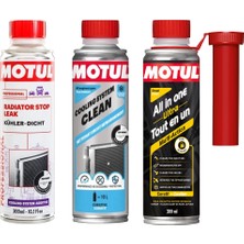 Motul All In One Ultra Dizel - Radyatör Temizleyici ve Sızıntı Önleyici Bakım Seti - 3X300 ml