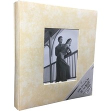 Angelphoto  500LÜK Fotoğraf Albümü 10X15CM 500 Lük Çerçeveli Vinleks Deri 10X15 Fotoraf Albüm Krem Bej