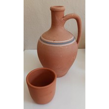 PremiumPort Toprak Testi ve Tas, Pratik ve Sağlıklı Su Kabı, Dayanıklı Tasarım