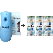Garden Oda Kokusu Hava Temizleyici Otomatik Makine+ Okyanus Yaz Esintisi Meltemi Oda Spreyi 260 ml x 3 Adet