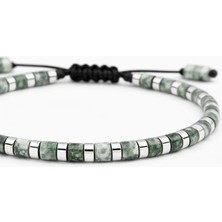 Alnis Atelier Yosunlu Akik Doğal Taş Bileklik