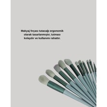 Eco Lounge Umuşak Kıllı Estetik Tasarımlı 13'lü Makyaj Fırçası Seti Günlük ve Profesyonel Kullanım