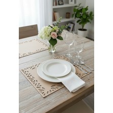 Morika Hotel & Home Textile Deluxe Serisi Süet Suni Deri 6'lı Amerikan Servisi Seti