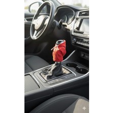 Vizyontek Türk Bayrağı Baskılı Araba Vites Poları - Vites Süsü - Kırmızı Renkli