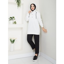 Modaviki Kapşonlu Sweatshirt Ekru ANR42