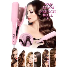 Feyza Design Derin Wag Tipi Su Dalgası V Dalga Saç Maşası 32MM, Şekillendirici Tarz