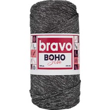 Bravo Boho Sim Polyester Makrome 067G Füme Gümüş Simli