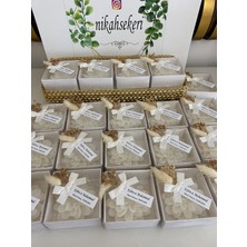 Siyah Lale Kutulu Mum Nikah, Söz, Nişan Hediyelik - 25 Adet