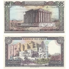 Lidya Koleksiyon Lübnan 50 Livre - 1988 - Çil
