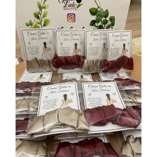 Siyah Lale Kına Tokası Hediyelik Bordo ve Krem Renk Karışık - 100 Adet