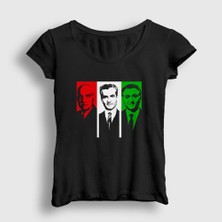 Presmono Kadın Siyah Pahlavi Kings Of Iran Iran T-Shirt