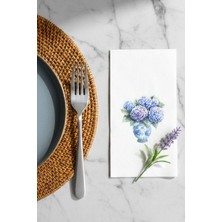 Ortanca Desenli 16'lı Çift Katlı Lüks Kağıt Peçete