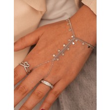 Zuum Yıldız Model Özel Tasarım Gümüş , Gri Renk Zincir Çelik Şahmeran