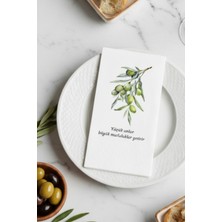 Zeytin Dalı Desenli 16'lı Çift Katlı Lüks Kağıt Peçete