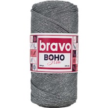 Bravo Boho Sim Polyester Makrome 064 Gri Gümüş Simli