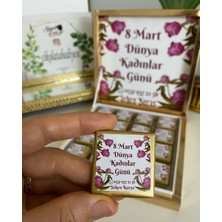 Siyah Lale Baskılı Kutulu Çikolata  Nikah, Söz, Nişan Hediyelik - 150 Adet