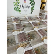 Siyah Lale Epoksi ve Kolonya Şişe Set Nikah, Söz, Nişan Hediyelik - 25 Adet