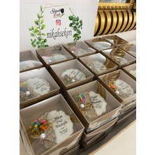 Siyah Lale Çiçekli Epoksi Magnet Kutulu Nikah, Söz, Nişan Hediyelik - 75 Adet