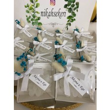 Siyah Lale Kutulu Mum Nikah, Söz, Nişan Hediyelik - 75 Adet