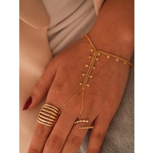 Zuum Yıldız Model Özel Tasarım 14K , Gold , Sarı Renk Ziincir Çelik Şahmeran