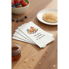 Kahvaltı Desenli 16'lı Çift Katlı Lüks Kağıt Peçete