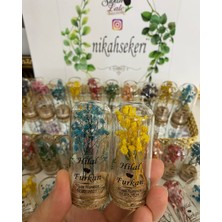 Siyah Lale Cam Fanus Karışık Cipso Çiçekli ve Fıstık Şekerli Nikah, Söz, Nişan Hediyelik - 100 Adet