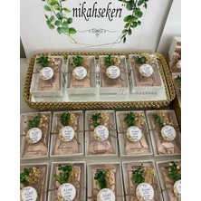 Siyah Lale Kahve Kutusu Süslü Nikah, Söz, Nişan Hediyelik - 75 Adet